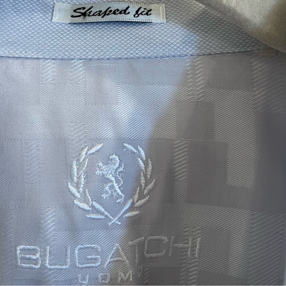 Bugatchi Uomo Shaped Fit Geometric Pattern Silver… - image 4